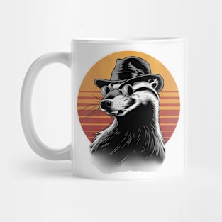 Retro honey badger Mug